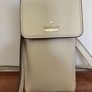 Kate Spade Phone Crossbody Nude Pebbled Leather